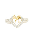 TIFFANY & CO. SV925 18K Open Heart Ribbon Ring