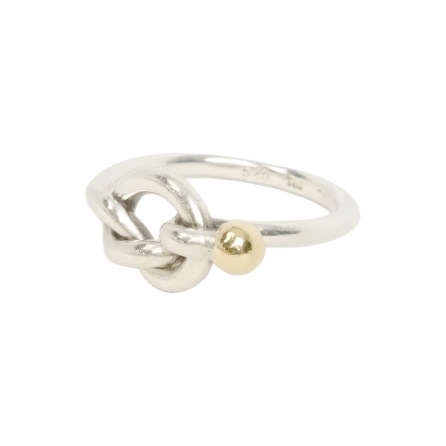 TIFFANY & CO. SV925 K18YG Love Knot Ring