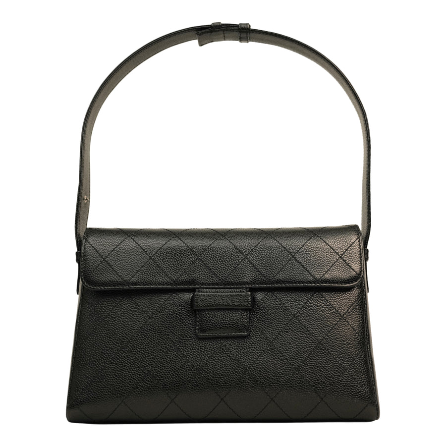 CHANEL 1997–1999 Matelasse Caviar Skin Shoulder Bag/Handbag 2Way