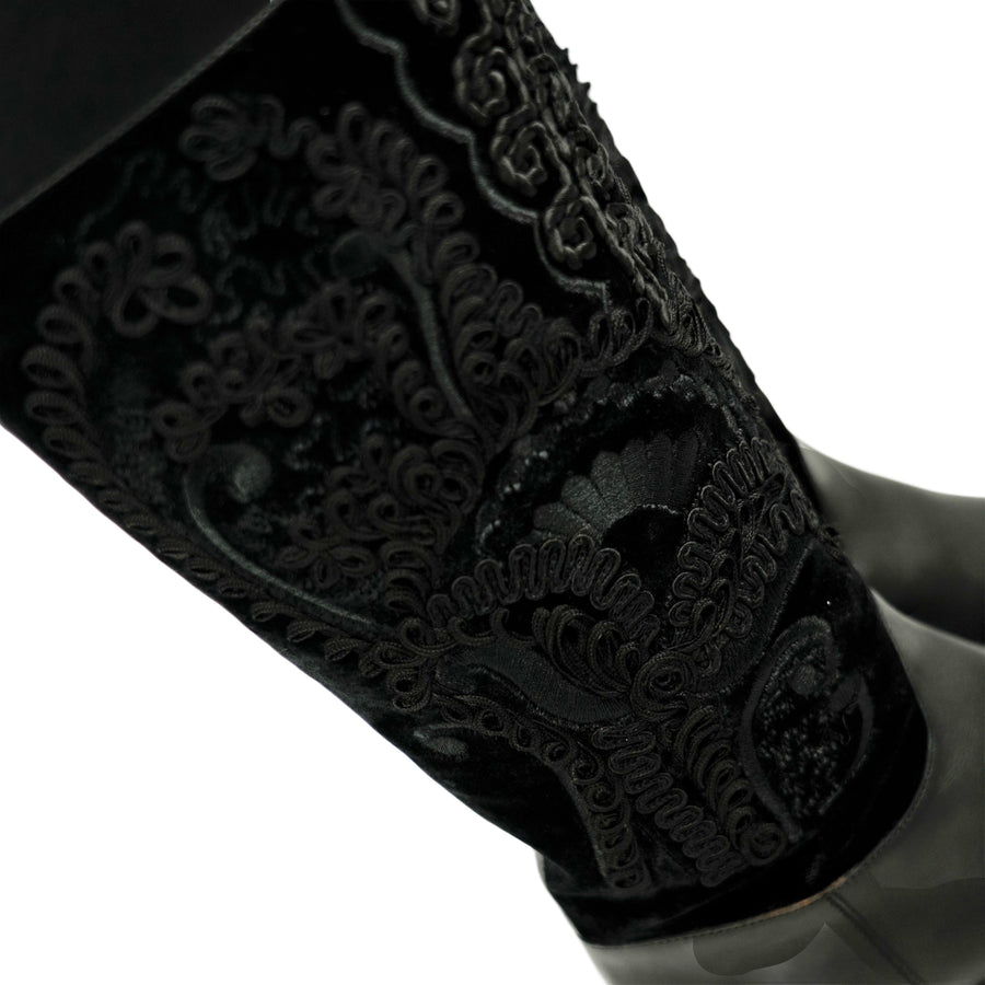 SALVATORE FERRAGAMO Embroidered Long Boots