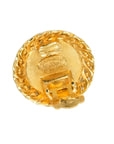 CHANEL Gold Button Earrings