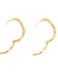 Vintage-Style Multicolor Stone Hoop Earrings