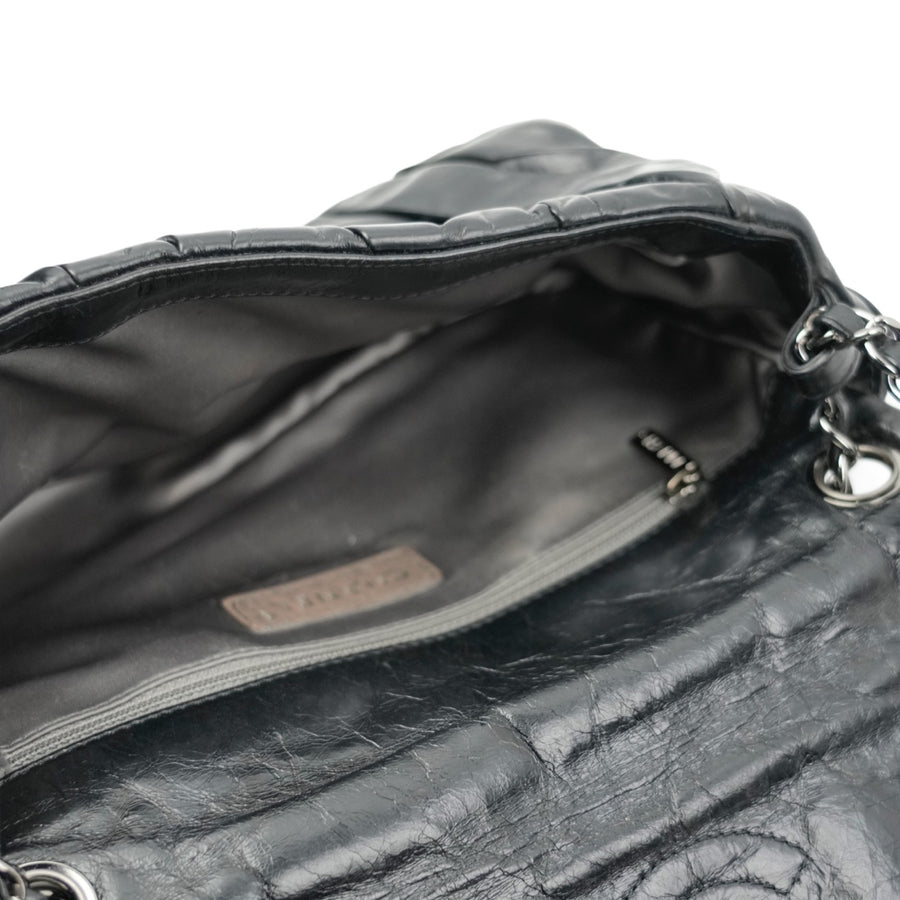 CHANEL 2009-2010 Pleated Shoulder Bag
