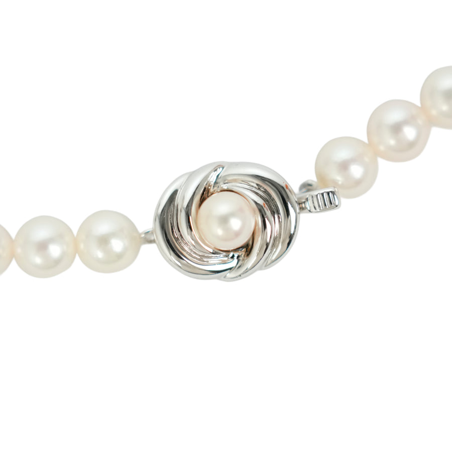 TASAKI Sterling Silver Pearl (Main Stones: 6.5-6.8mm) 30.9g Necklace