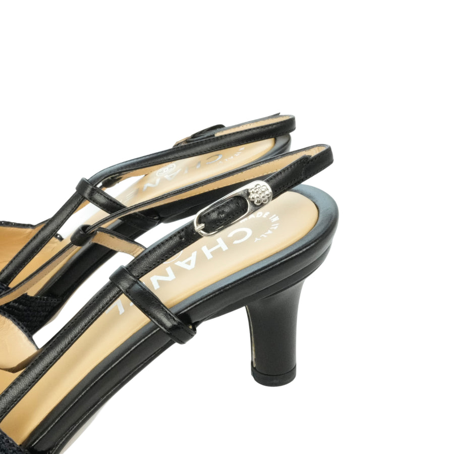 CHANEL Camellia Slingback Sandals