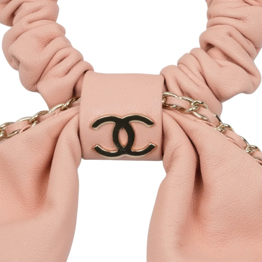 CHANEL  Leather Hair Scrunchie