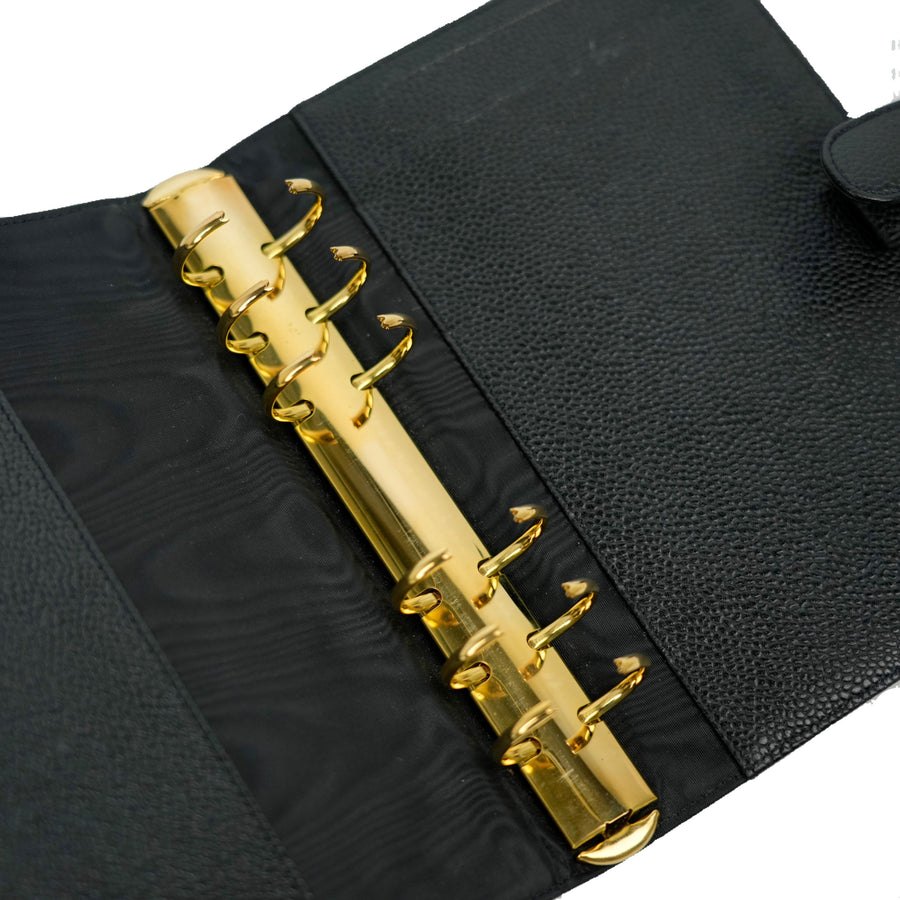 CHANEL 1997–1999 Coco Mark Caviar Leather Planner Cover