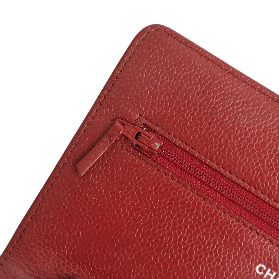 CHANEL 2014 Matelasse Caviar Skin Chain Wallet / Shoulder Bag