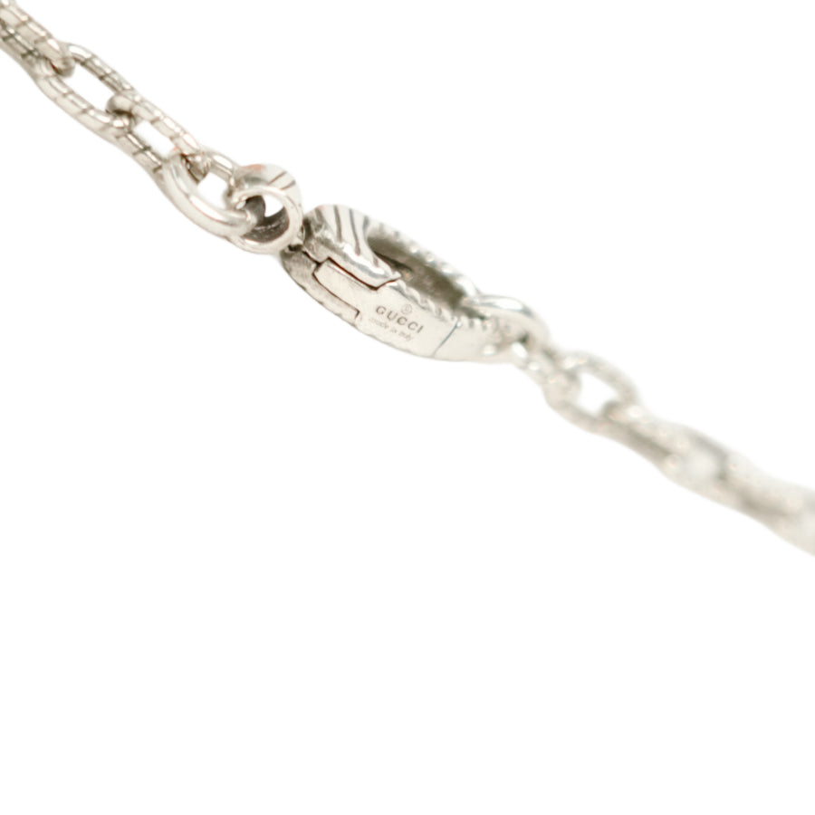 GUCCI SV925 Arabesque Interlocking GG Logo Necklace