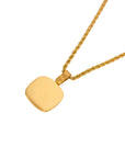 CHRISTIAN DIOR Square Dior Logo Rhinestone Necklace