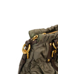 PRADA Nylon Leather Handbag / Shoulder Bag