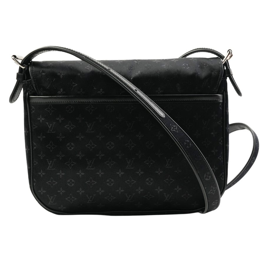 LOUIS VUITTON Monogram Comte De Femusette Satin Noir Shoulder Bag M92273
