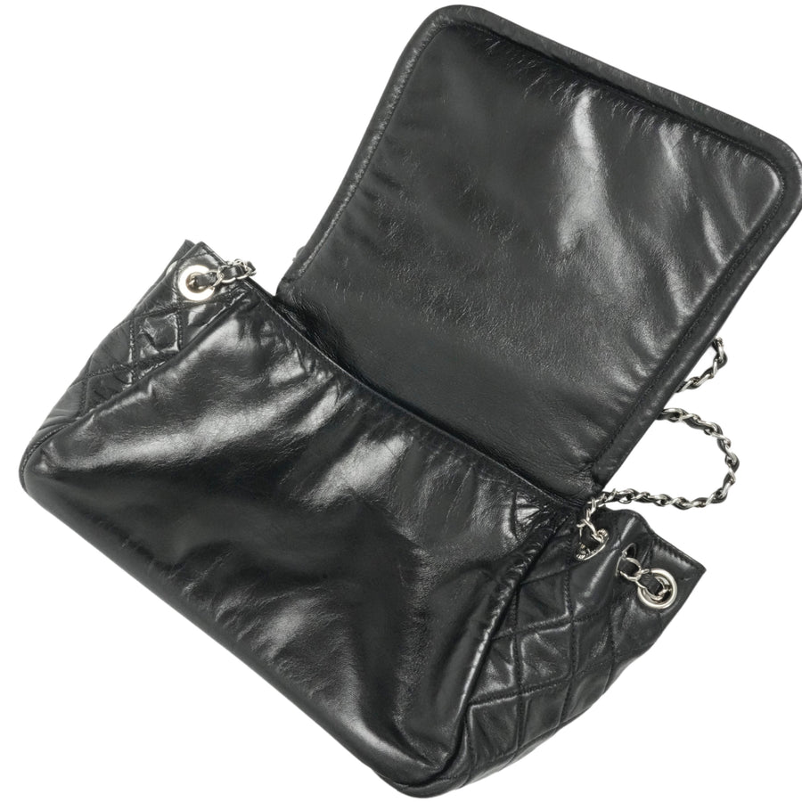 CHANEL 2009-2010 Matelassé Coco Mark Lambskin Shoulder Bag