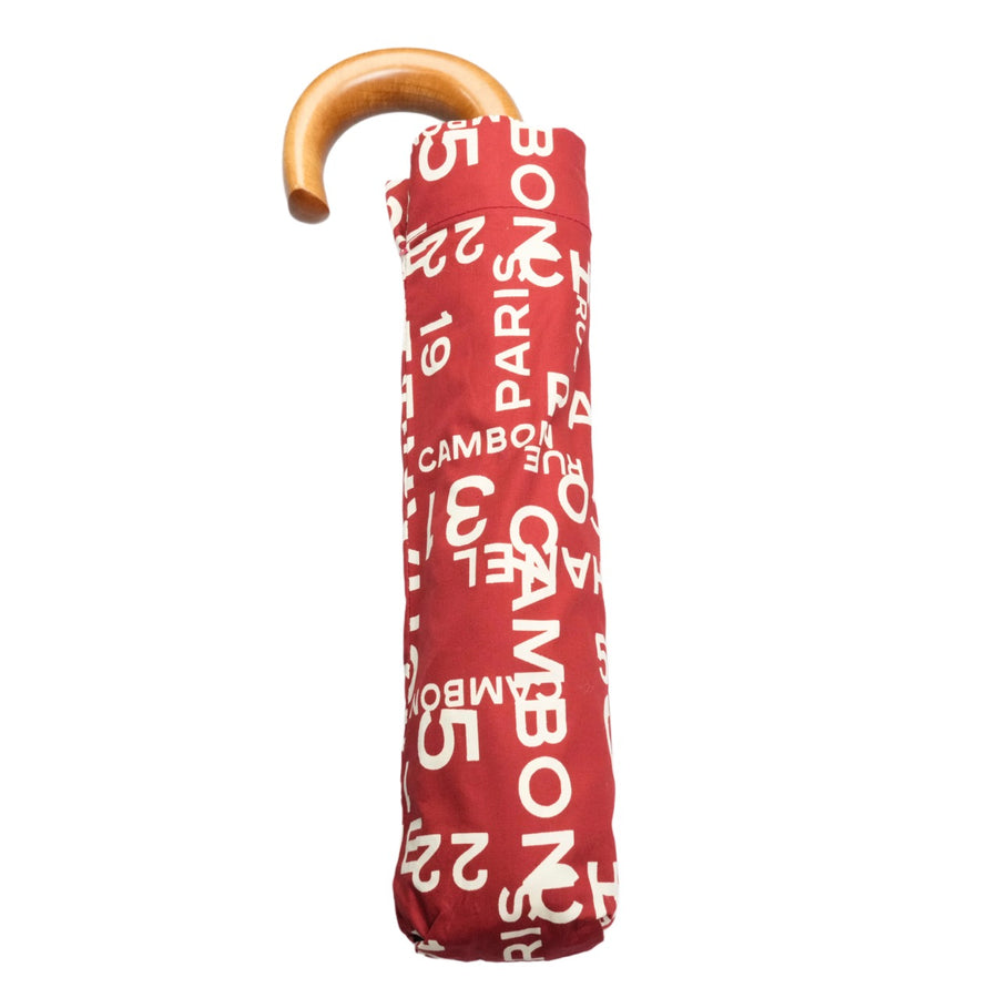 CHANEL Folding Umbrella Nylon Bordeaux OTHER ACCESSORY