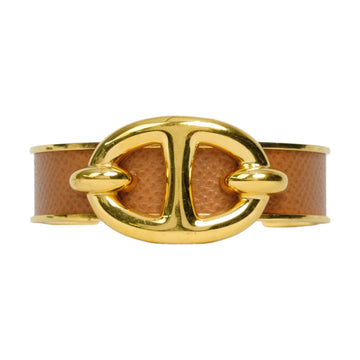 HERMES Chaine d'Ancre Leather Bangle
