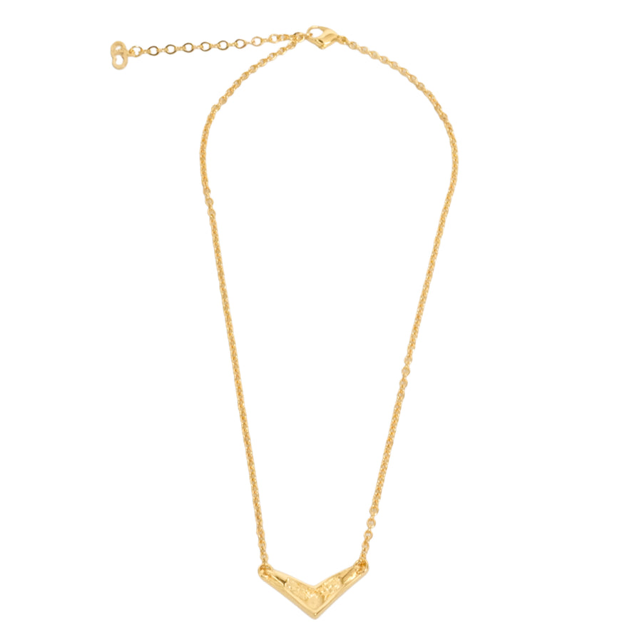 CHRISTIAN DIOR V-Shaped Rhinestone Necklace