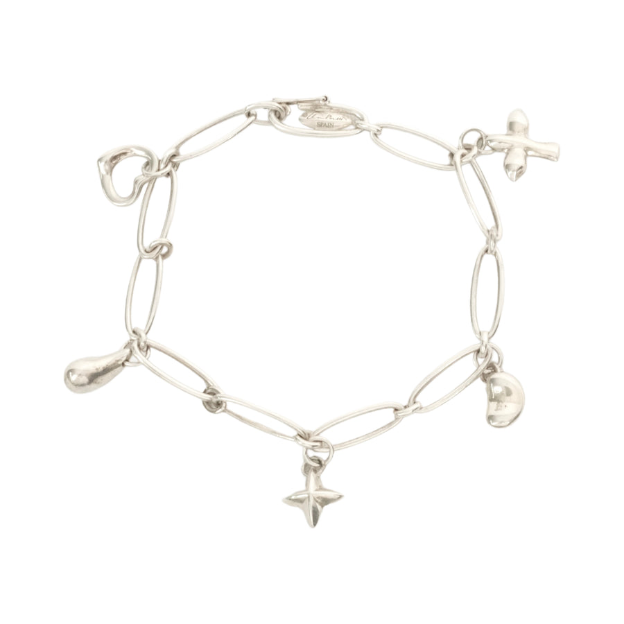 TIFFANY & CO. SV925 Elsa Peretti 5-Charm Bracelet