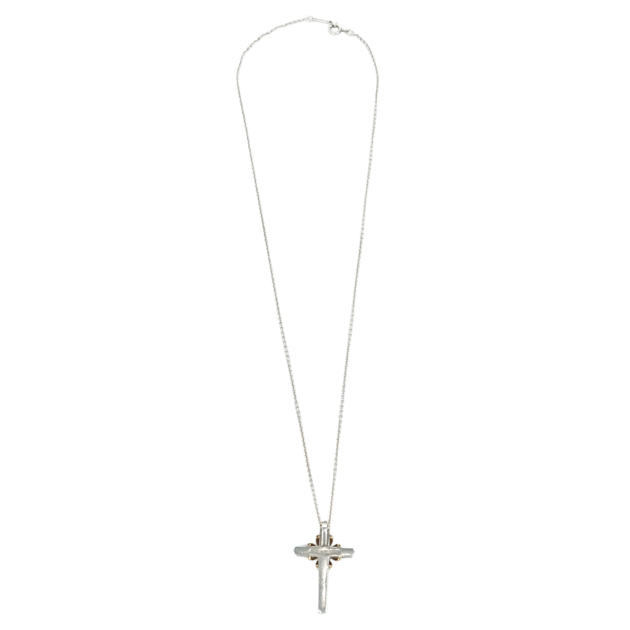 TIFFANY & CO. SV925 K18YG Signature Cross Necklace