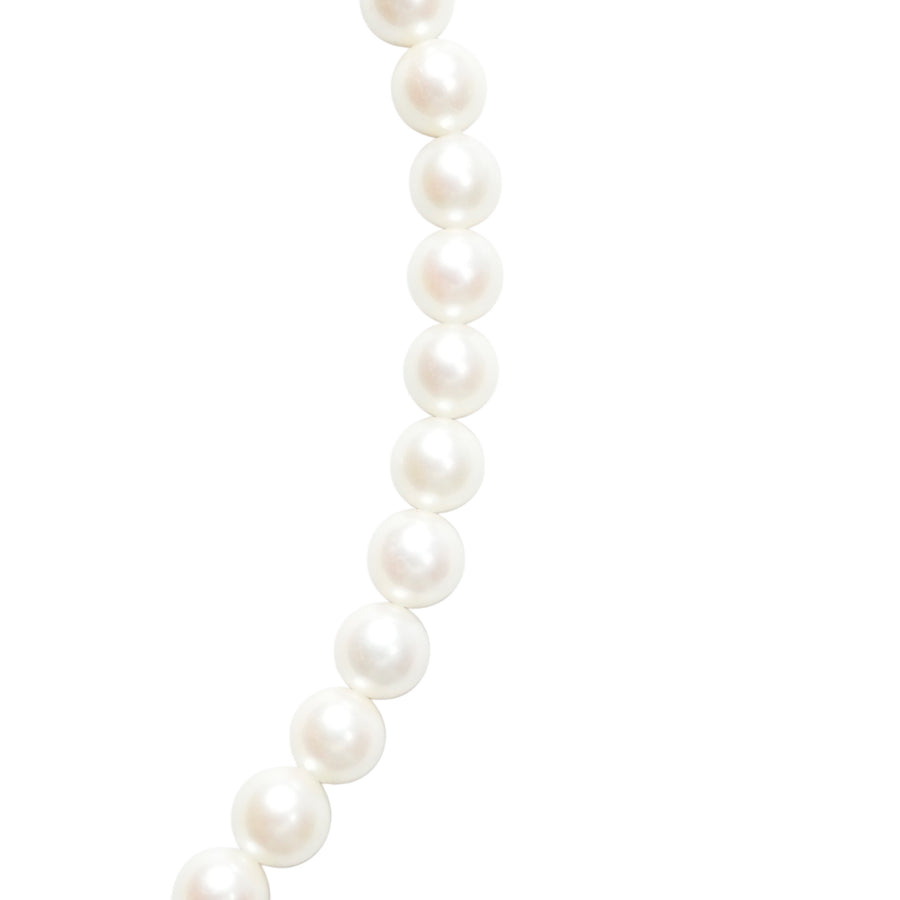 TASAKI set SV/K14WG (Main stone: Necklace 6.9-7.3mm/Earring 7.5mm) 37g Necklace