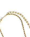 Vintage-Style Face Motif Rhinestone Necklace(Gold-Plated Brass)