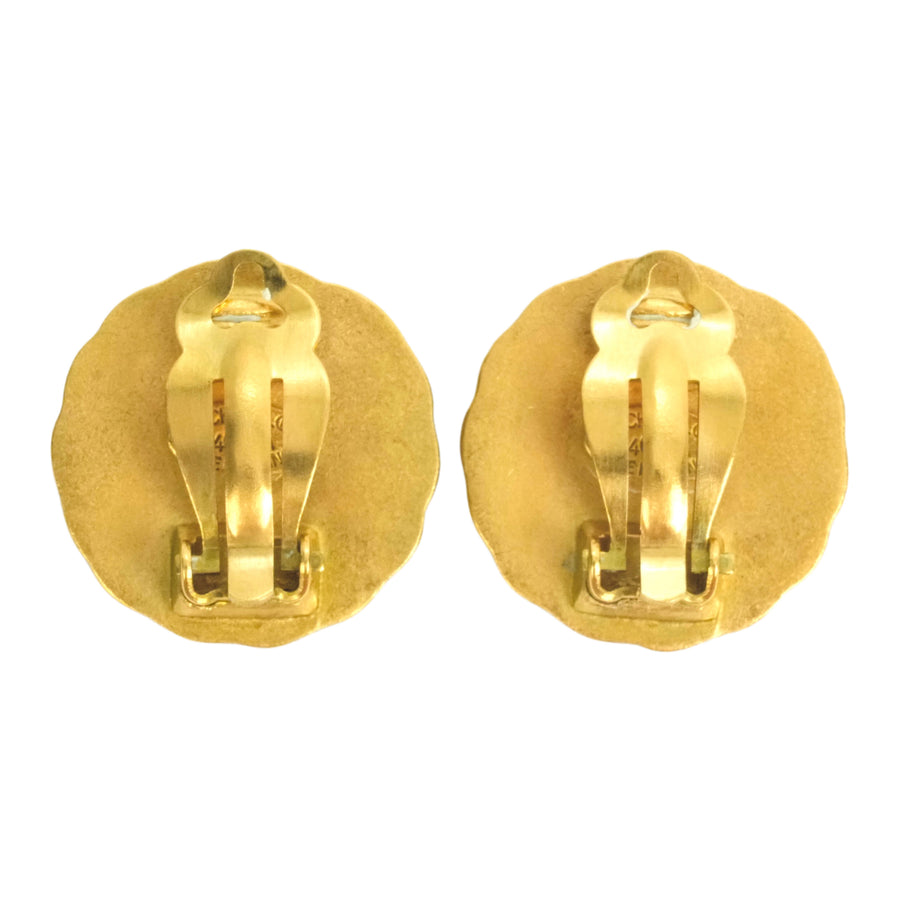 CHANEL Button Coco Mark Earrings