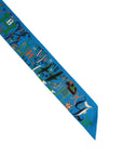 HERMES One Thousand and One H Twilly Scarf