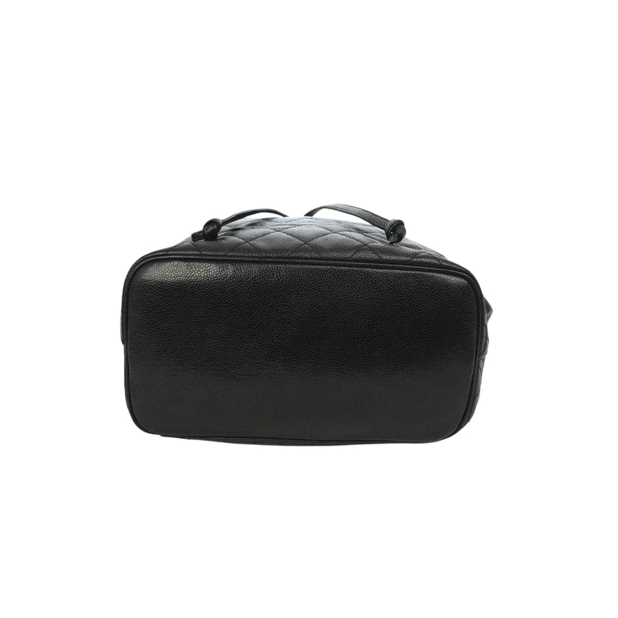 CHANEL 1994–1996 Drawstring Style Caviar Leather Backpack / Handbag
