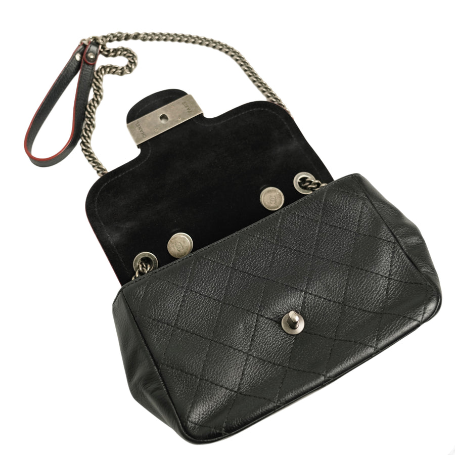 CHANEL Coco Mark Chain Aged Metal Hardware Handbag / Shoulder Bag