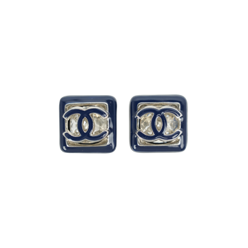 CHANEL Rhinestone Coco Mark Earrings