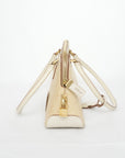 SALVATORE FERRAGAMO Beige Leather Shoulder Bag AU-21-2304