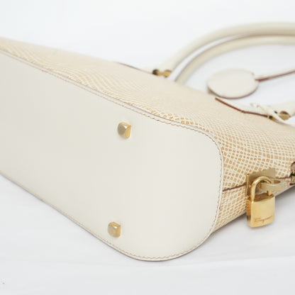 SALVATORE FERRAGAMO Beige Leather Shoulder Bag AU-21-2304