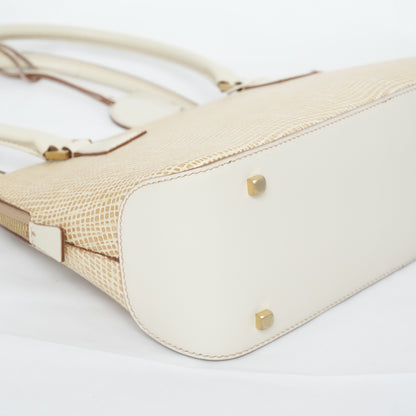 SALVATORE FERRAGAMO Beige Leather Shoulder Bag AU-21-2304