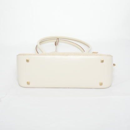 SALVATORE FERRAGAMO Beige Leather Shoulder Bag AU-21-2304