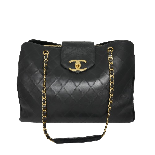 CHANEL Chain Leather Tote Bag