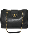 CHANEL Chain Leather Tote Bag