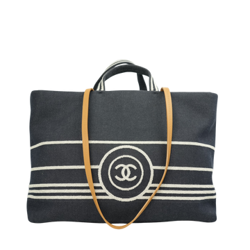 CHANEL Denim Tote Handbag/Shoulder Bag 2-Way