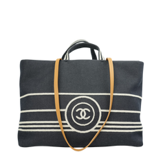 CHANEL Denim Tote Handbag/Shoulder Bag 2-Way