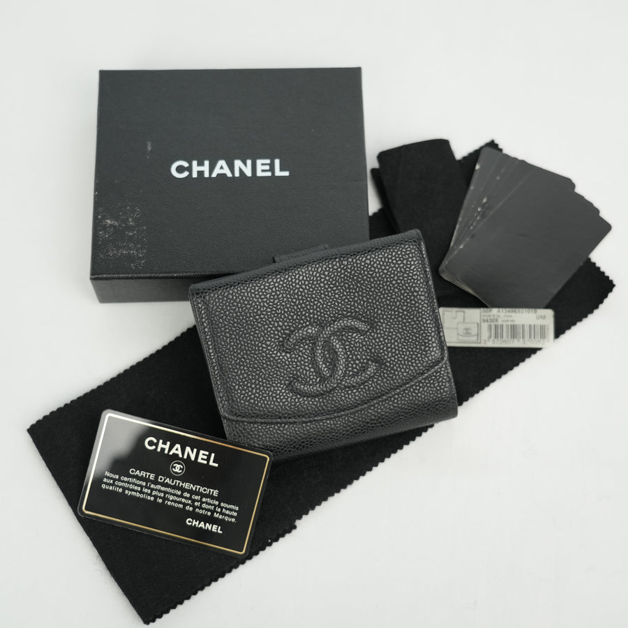 CHANEL 2000-2002 Coco Mark Bi-fold Wallet