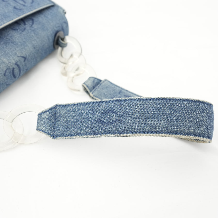 CHANEL Denim Matelassé  Shoulder Bag