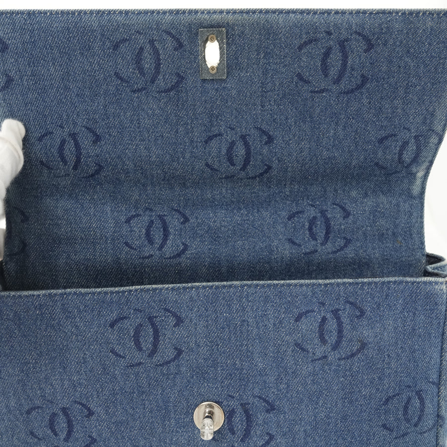 CHANEL Denim Matelassé  Shoulder Bag