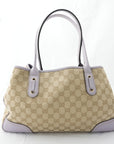 GUCCI  GG Canvas 163805 Gold Hardware Tote Bag/Shoulder Bag