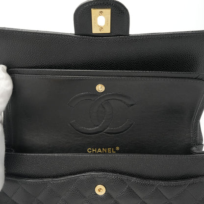 CHANEL 2004-2005 Matelassé 25W Chain Shoulder Bag in Caviar Skin