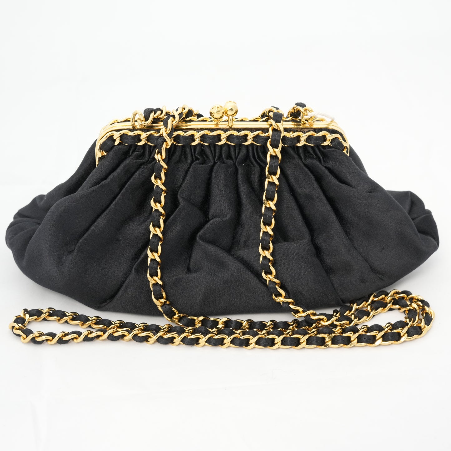 CHANEL 1996-1997 Satin Clasp Chain  Shoulder Bag