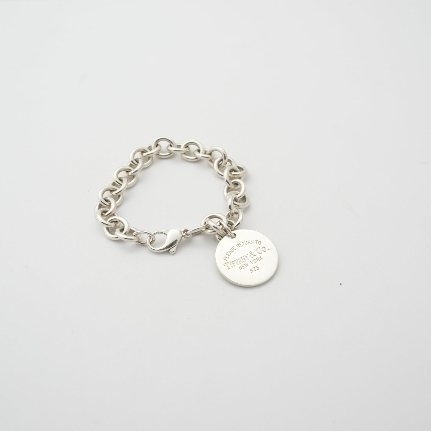 TIFFANY & CO. Returnt to Tiffany Round Tag Bracelet Silver 34.9g