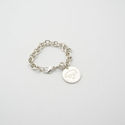 TIFFANY & CO. Returnt to Tiffany Round Tag Bracelet Silver 34.9g