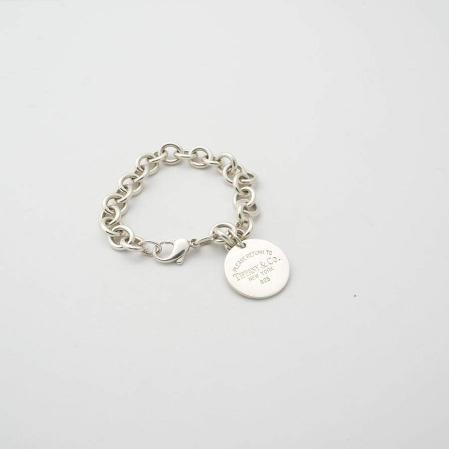 TIFFANY & CO. Returnt to Tiffany Round Tag Bracelet Silver 34.9g