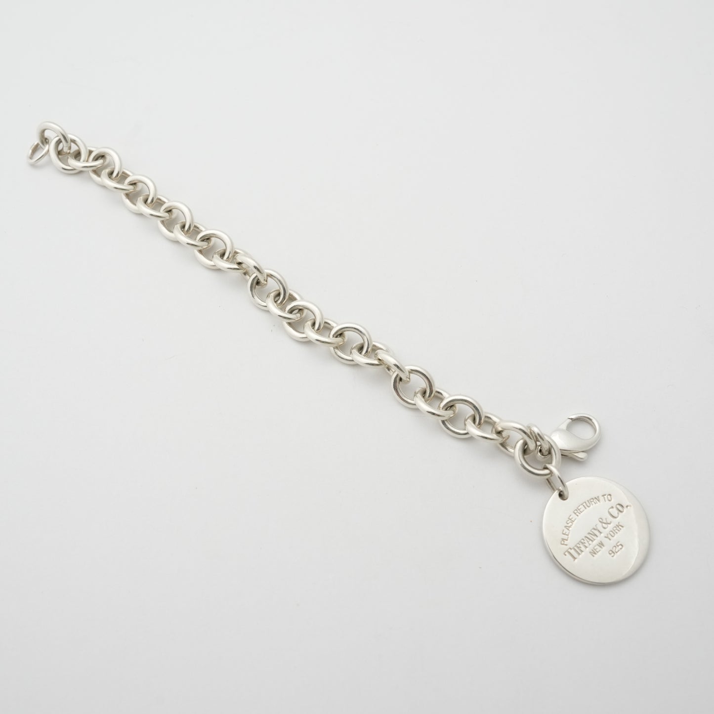 TIFFANY & CO. Returnt to Tiffany Round Tag Bracelet Silver 34.9g