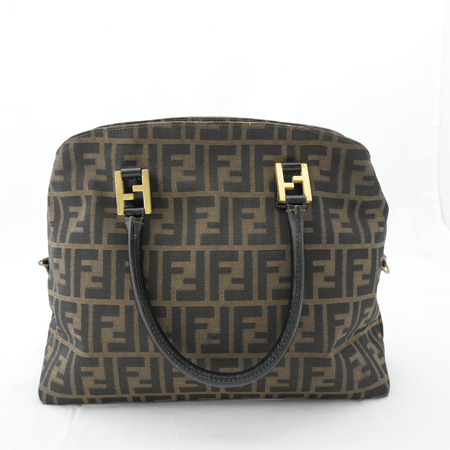 FENDI With Zucca Pattern Nylon Canvas HandBag