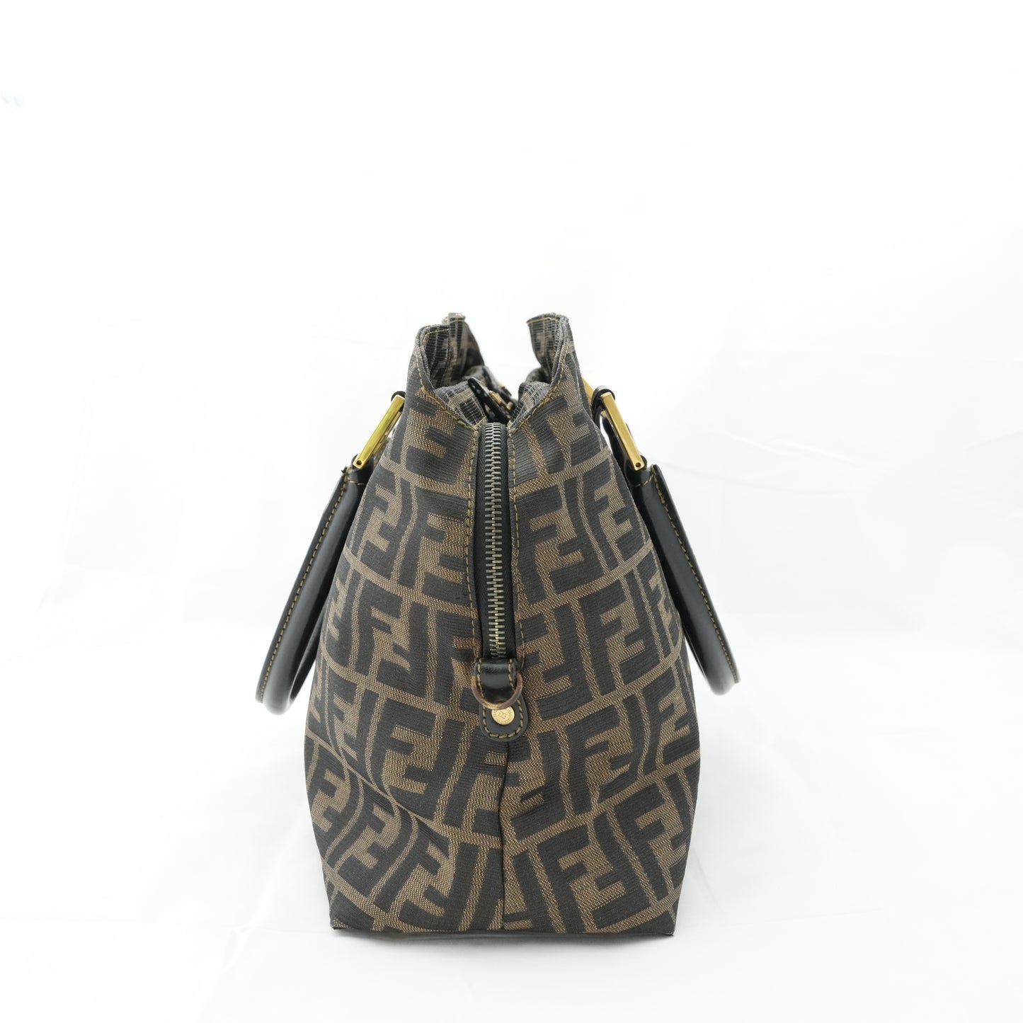 FENDI With Zucca Pattern Nylon Canvas HandBag