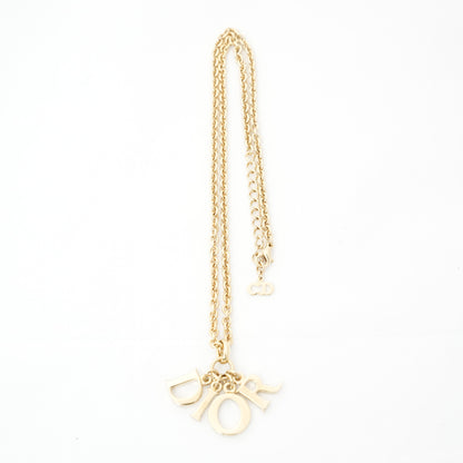 CHRISTIAN DIOR Logo Rose Gold Necklace